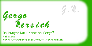 gergo mersich business card